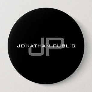 Bóton Redondo 10.16cm Monograma - Letra inicial Modelo grande