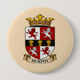 Bóton Redondo 10.16cm Murphy Family Coat of Arms Button
