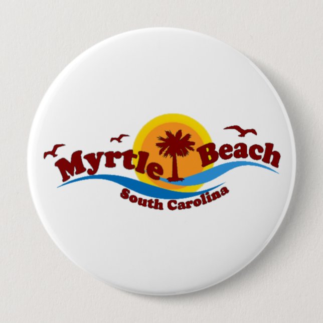 Bóton Redondo 10.16cm Myrtle Beach. (Frente)