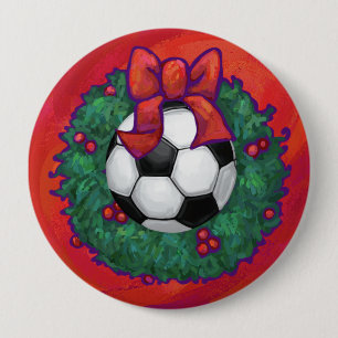 Bóton Redondo 10.16cm Natal da Bola de Futebol