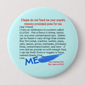 Bóton Redondo 10.16cm Nenhum botão do glúten