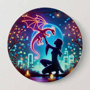 Bóton Redondo 10.16cm  neon dragon trainer