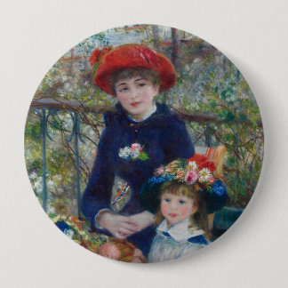 Bóton Redondo 10.16cm No Terraço, Retrato Impressionista, Renoir