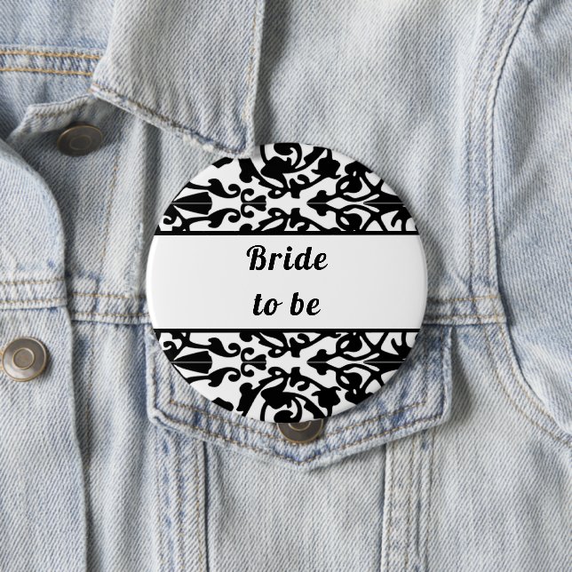 Bóton Redondo 10.16cm Noiva para ser uma damask decorativa (In Situ)