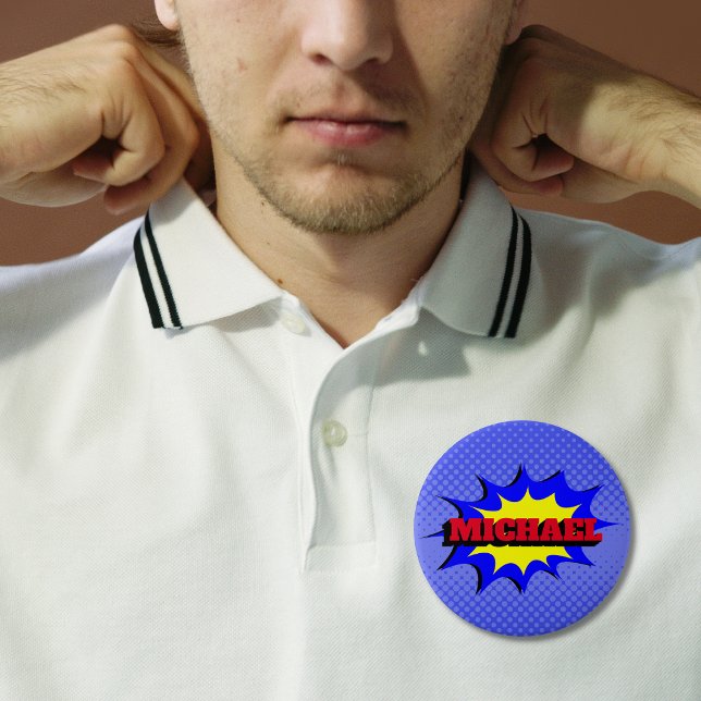 Bóton Redondo 10.16cm Nome Personalizado do Livro Personalizado de Crian (Criador carregado)