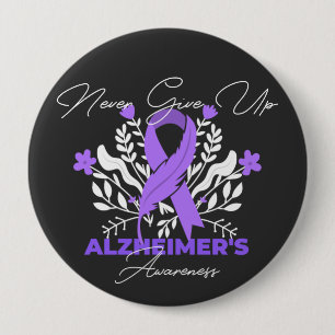 Bóton Redondo 10.16cm O Alzheimer combate a demência consciência