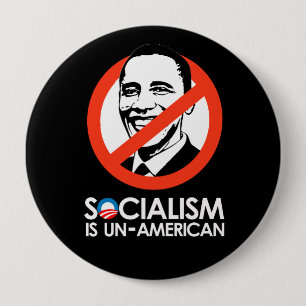 Bóton Redondo 10.16cm O socialismo é não americano