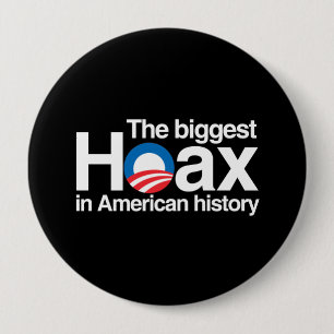 BÓTON REDONDO 10.16CM OBAMA É O MAIOR HOAX DA HISTÓRIA