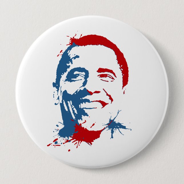 Bóton Redondo 10.16cm Obama esborrachado (Frente)