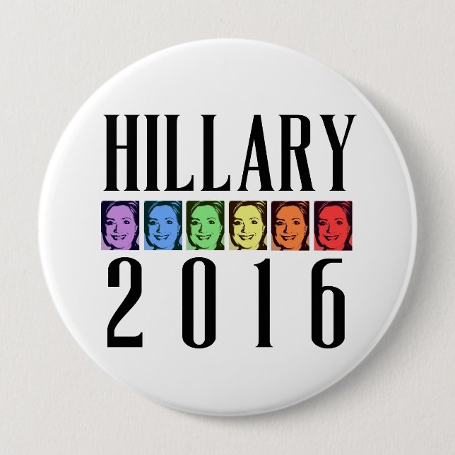 BÓTON REDONDO 10.16CM ORGULHO 2016 DE HILLARY - .PNG (Frente)