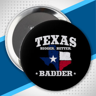 Bóton Redondo 10.16cm Orgulho do Texas - Texano Orgulhoso - Bandeira do