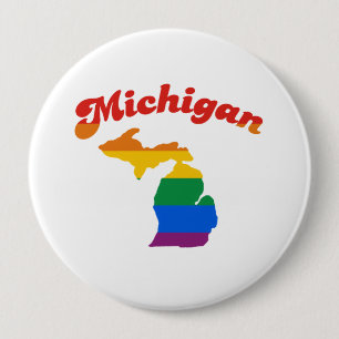 BÓTON REDONDO 10.16CM ORGULHO GAY DE MICHIGAN
