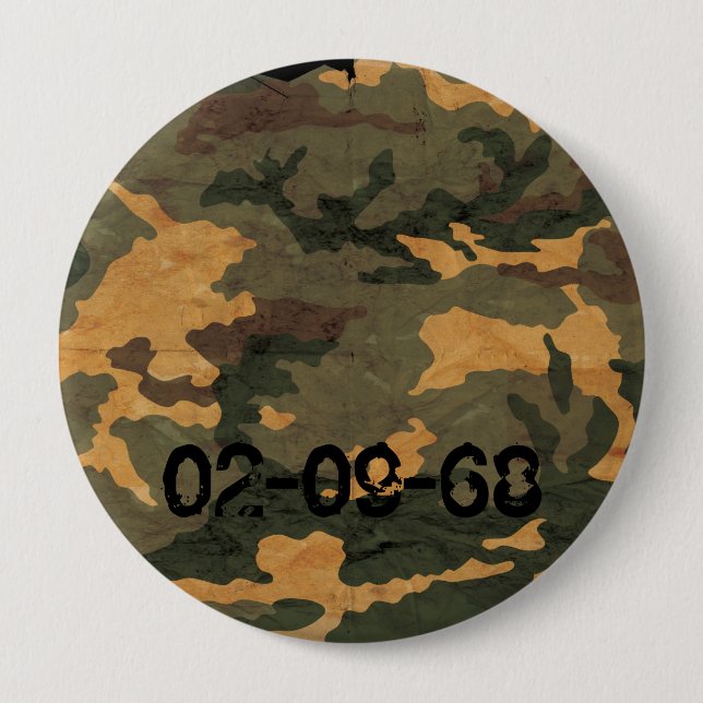 Bóton Redondo 10.16cm Padrão de Camuflagem (Frente)