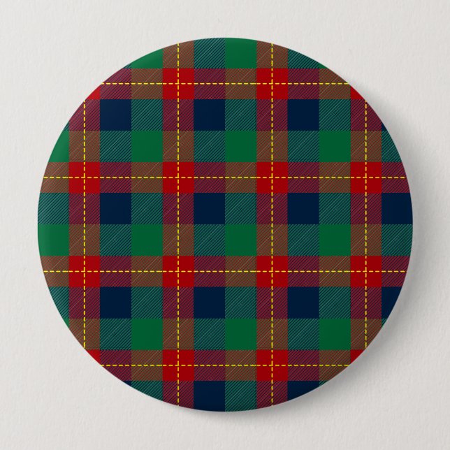 Bóton Redondo 10.16cm Padrão de Natal 105 (Frente)