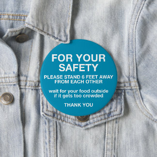 Bóton Redondo 10.16cm Para sua segurança