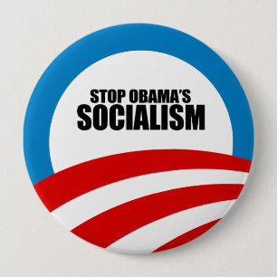 BÓTON REDONDO 10.16CM PARE O SOCIALISMO DE OBAMA