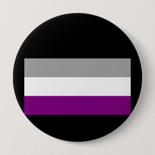 BÓTON REDONDO 10.16CM PAVILHÃO OFICIAL DE ORGULHO ASEXUAL