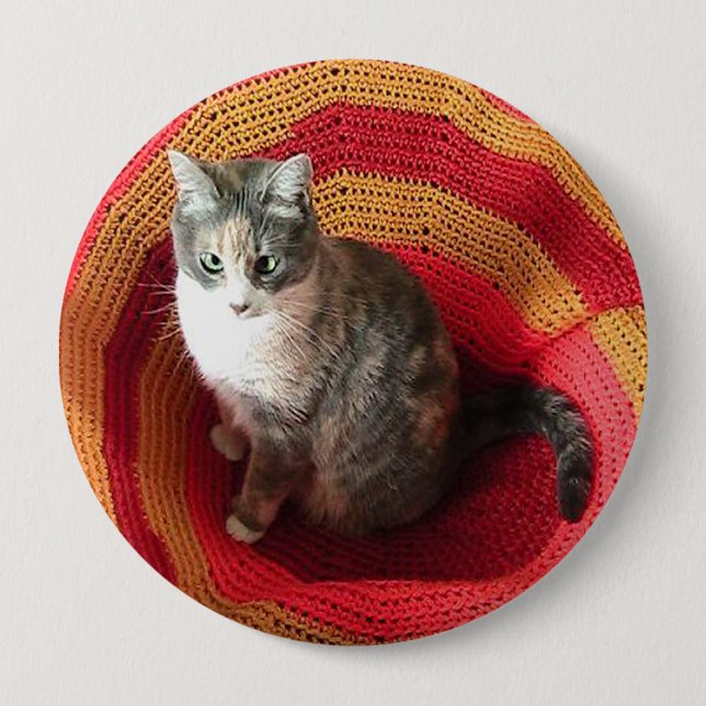 Bóton Redondo 10.16cm Pearl Cat no Afeganistão (Frente)