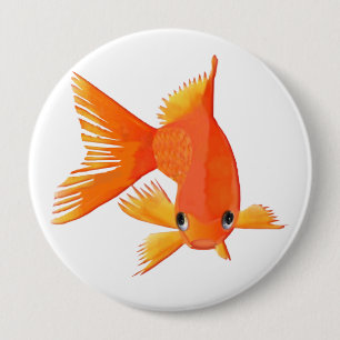 Bóton Redondo 10.16cm Peixe dourado que vem em você
