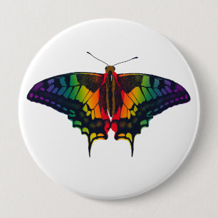 Bóton Redondo 10.16cm Philadelphia Rainbow Prim Flag Swallowtail