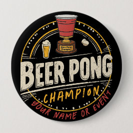 Bóton Redondo 10.16cm Ping Pong Beer League Personalizado