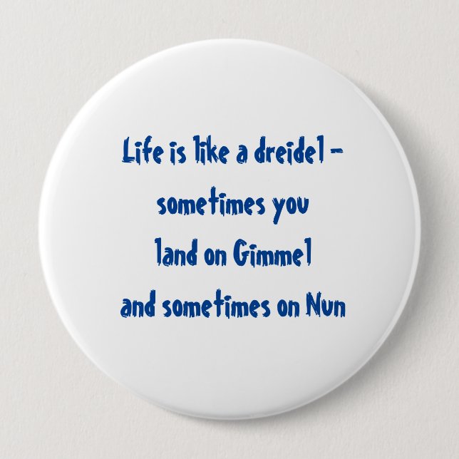 Bóton Redondo 10.16cm Pino Hanukah (Frente)