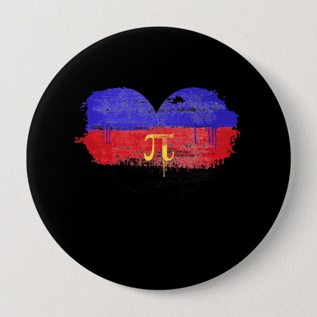 BÓTON REDONDO 10.16CM POLIAMORY HEART - POLIAMORY LOVE - SÍMBOLO - (Frente)