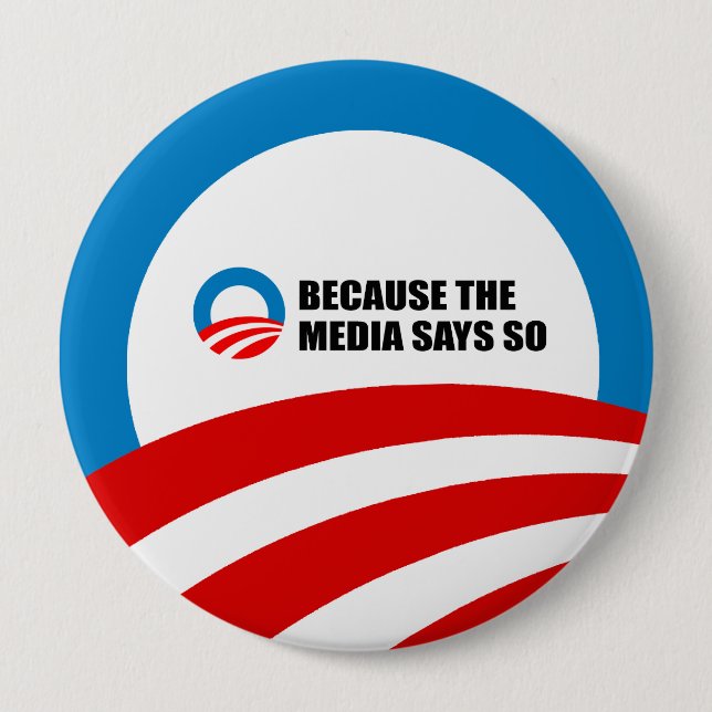 BÓTON REDONDO 10.16CM PORQUE A MÍDIA DIZ ISSO (Frente)