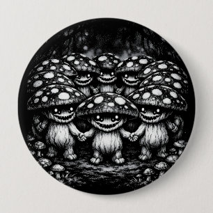 Bóton Redondo 10.16cm Povo de Fungos • Criaturas da Floresta por BurnsI