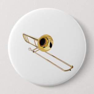 Bóton Redondo 10.16cm Presentes e produtos do design do "Trombone"