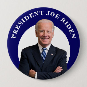Bóton Redondo 10.16cm President Joe Biden Portrait