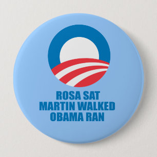 Bóton Redondo 10.16cm Pro-Obama - ROSA SAT MARTIN ANDOU OBAMA FUNCIONOU