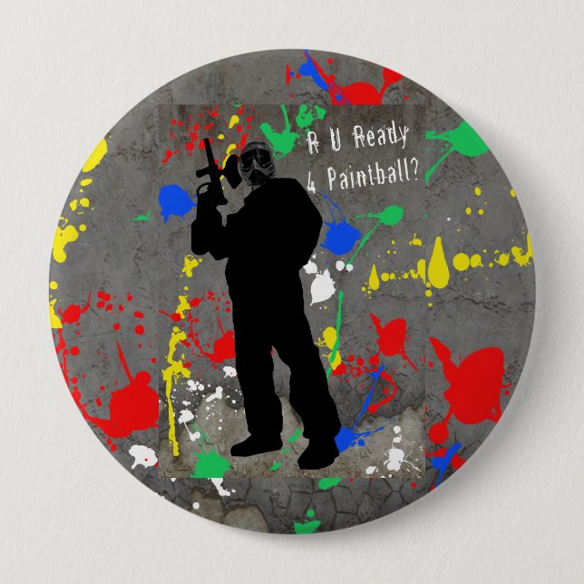 Bóton Redondo 10.16cm R U aprontam o Paintball 4? (Frente)