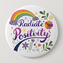 Bóton Redondo 10.16cm "Radiate Postivity" Button
