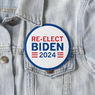 Bóton Redondo 10.16cm Reeleger Biden 2024