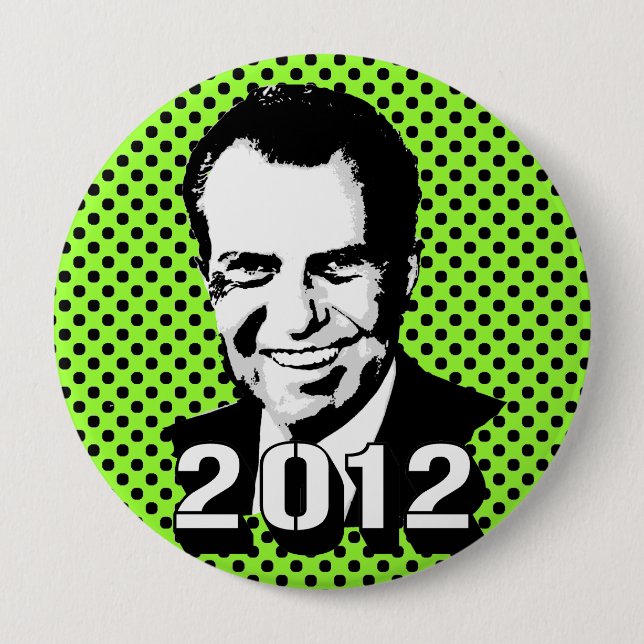 Bóton Redondo 10.16cm Richard Nixon 2012 (Frente)