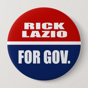 BÓTON REDONDO 10.16CM RICK LAZIO PARA O GOVERNADOR