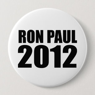 Bóton Redondo 10.16cm Ron Paul em 2012