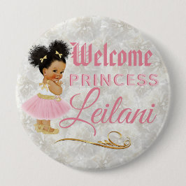 Bóton Redondo 10.16cm Royal African Princess Pink|Dourado Rico