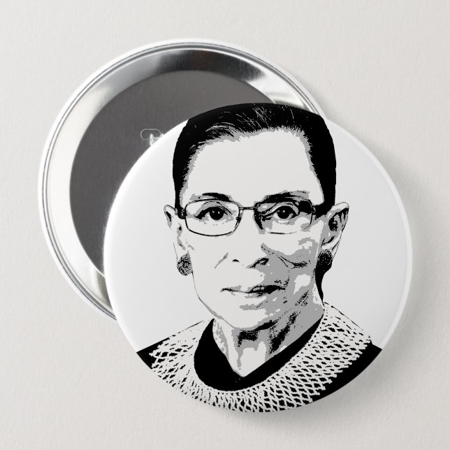 Bóton Redondo 10.16cm Ruth Bader Ginsburg (Frente & Verso)