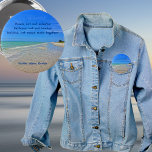Bóton Redondo 10.16cm Sanibel Island Beach Florida Pre Hurricane Ian<br><div class="desc">Um tributo à beleza natural e serenidade da linda ilha Sanibel, Flórida. A ilha da barreira sudoeste foi devastada e cortada do continente após ter sido atingida pelo furacão Ian, um forte furacão da categoria 4 em setembro de 2022. O botão mostra uma foto de uma praia de areia branca...</div>