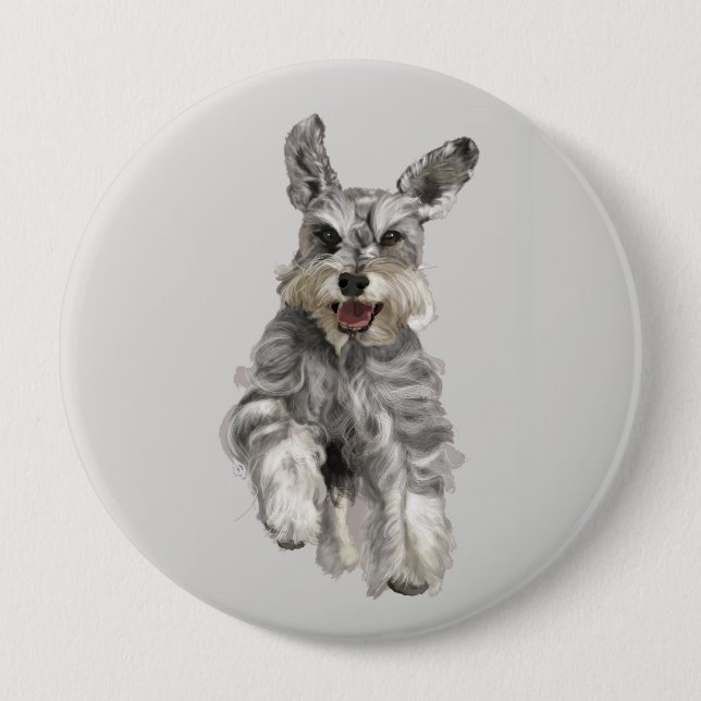 Bóton Redondo 10.16cm Schnauzer (Frente)