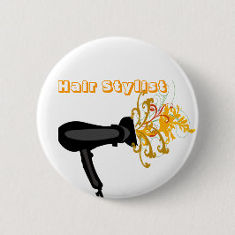 Bóton Redondo 10.16cm Secador Adorável De Cabelo Flores De Sangue