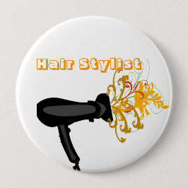 Bóton Redondo 10.16cm Secador Adorável De Cabelo Flores De Sangue