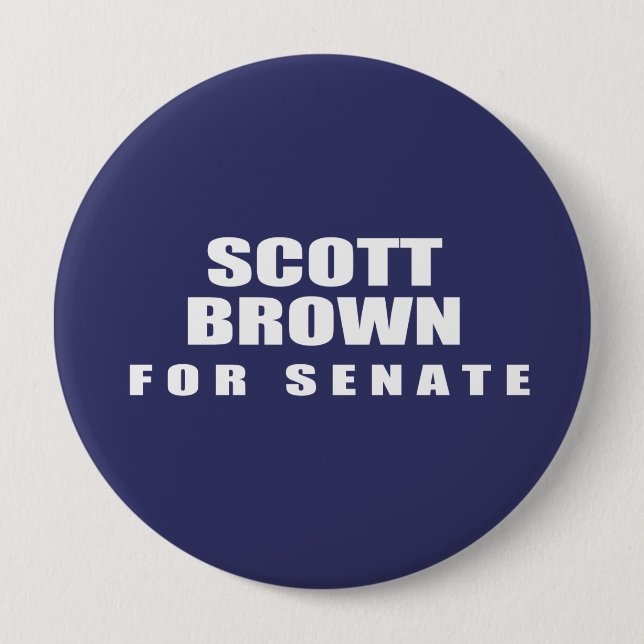 BÓTON REDONDO 10.16CM SENATOR SCOTT BROWN (Frente)