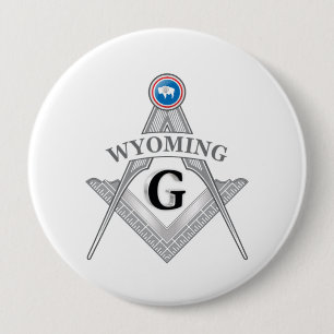 Bóton Redondo 10.16cm Símbolo da liberdade do Estado de Wyoming