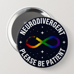 Bóton Redondo 10.16cm símbolo neurodivergente
