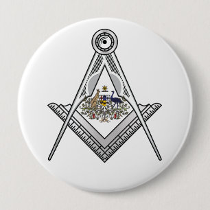 Bóton Redondo 10.16cm Sinal freemasonário australiano