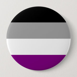 Bóton Redondo 10.16cm Sinalizador de Orgulho Asexual
