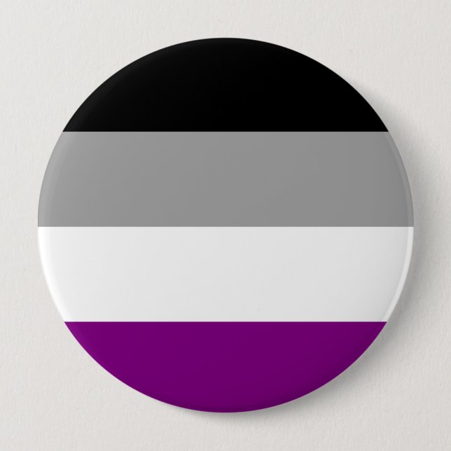 Bóton Redondo 10.16cm Sinalizador de Orgulho Asexual (Frente)
